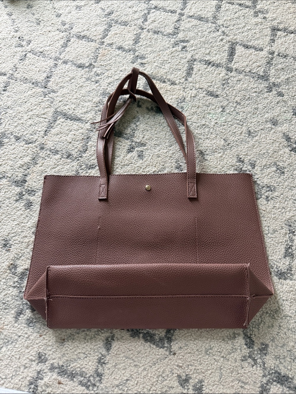 Target Women's Pebbled Tote Bag in Deep Brown